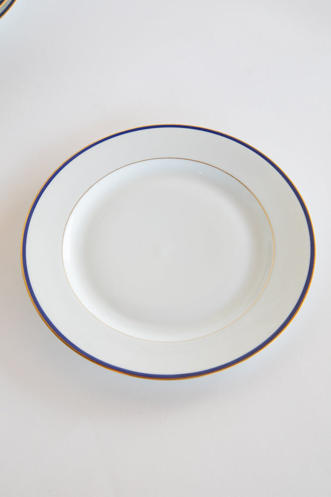 Limoge Salad Plate Blue and White