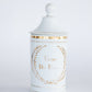 Apothecary Oil Jar with Lid and Gold Accents