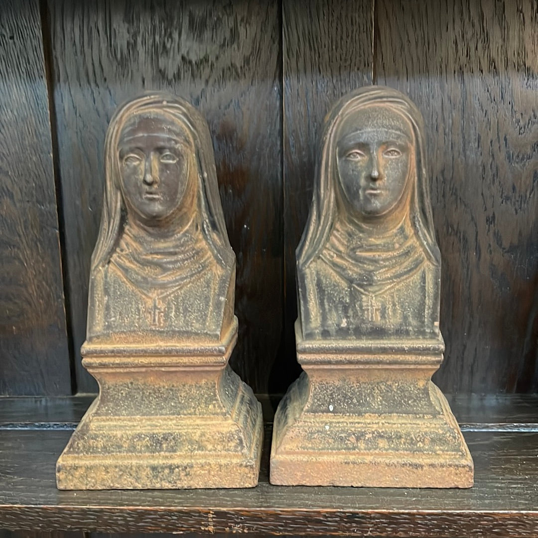 Cast Iron Bookends From French Andirons