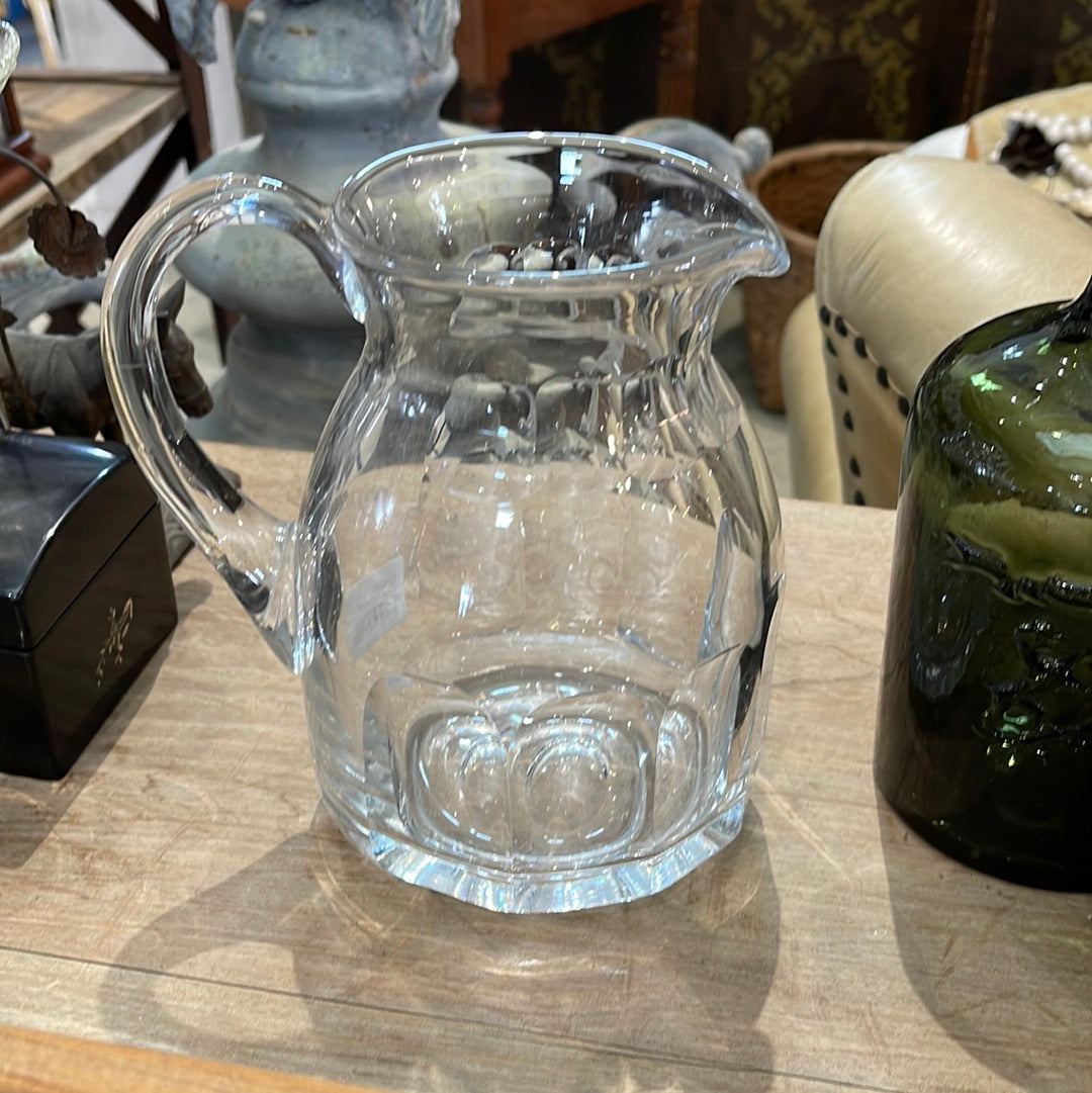 Bevelled Blown Glass Decanter - The White Barn Antiques